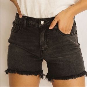Carly Jeane Los Angeles CJLA Charcoal Revi Shorts